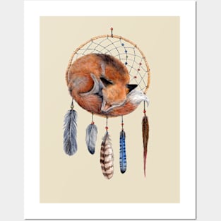 Dreamcatcher Fox Posters and Art